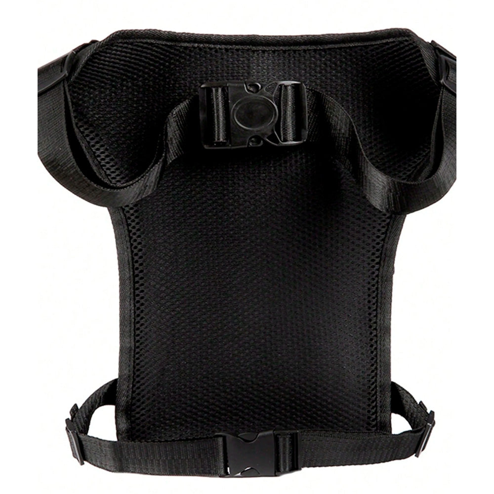 Pochete de Perna Com 3 Bolsos, Impermeável Com Ajuste de Tamanho, Bolsa de Viagem - Preto