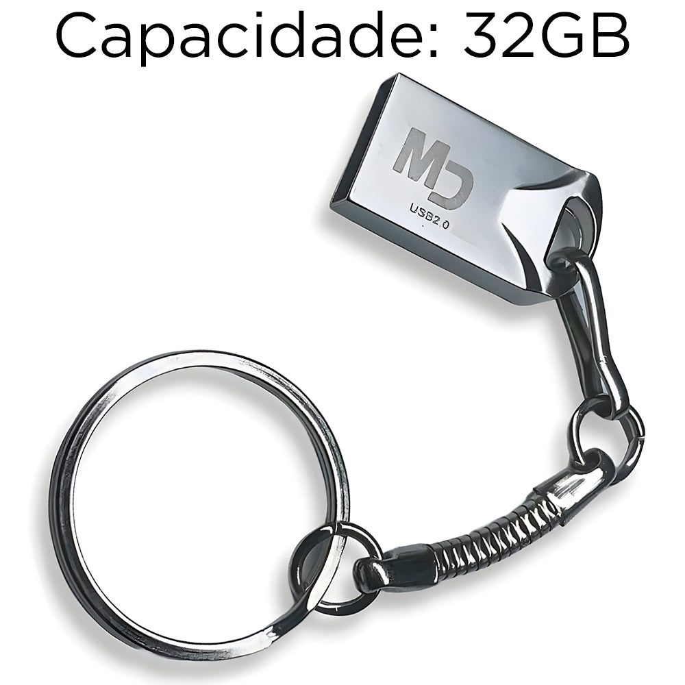 Pen Drive Chaveiro Mini, Linha Platinum, 32GB, Classe 6 - MasterDrive