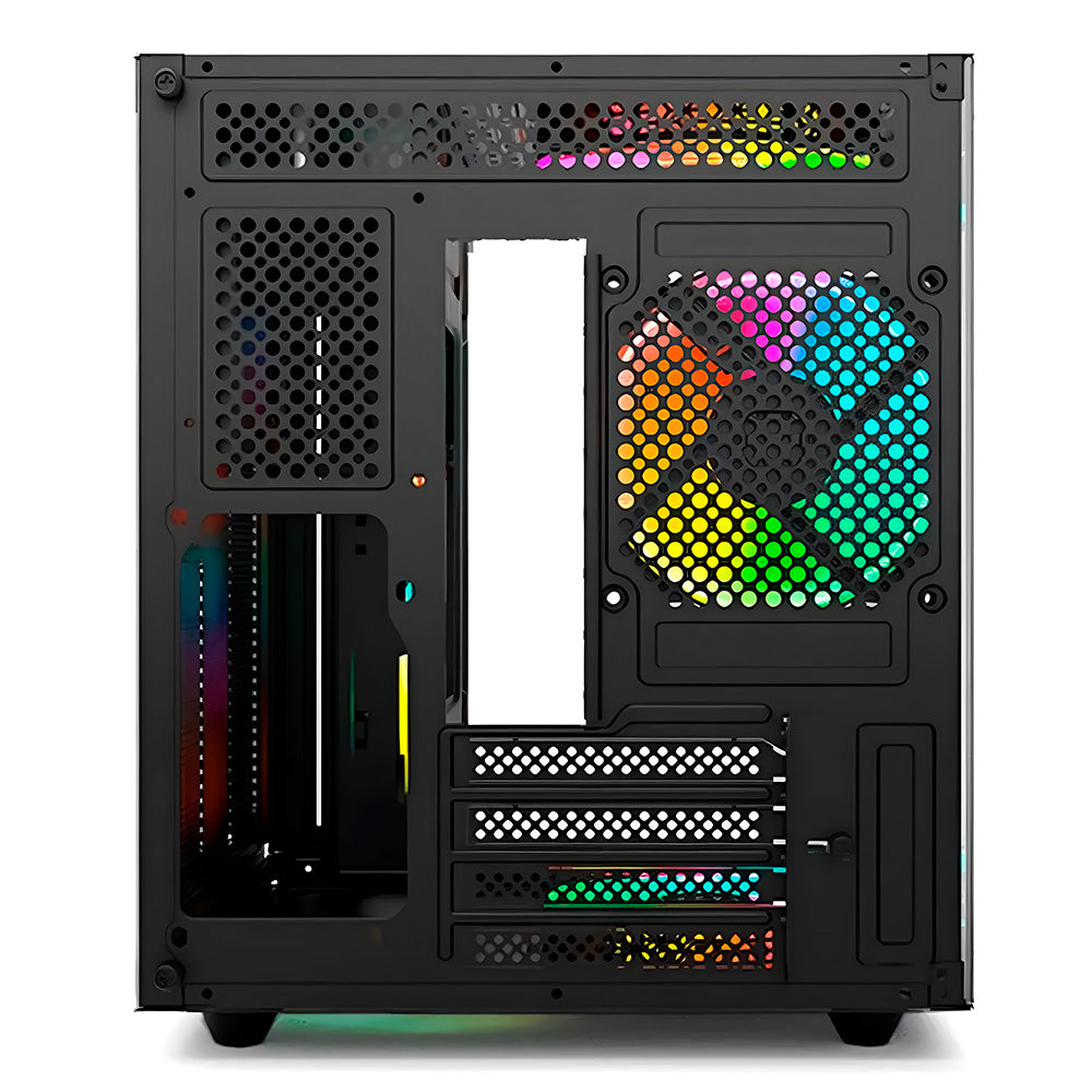 Gabinete Gamer C3Tech Aquarius, Mini Tower, Vidro Temperado, M-ATX, Sem Fonte, MT-G810BK