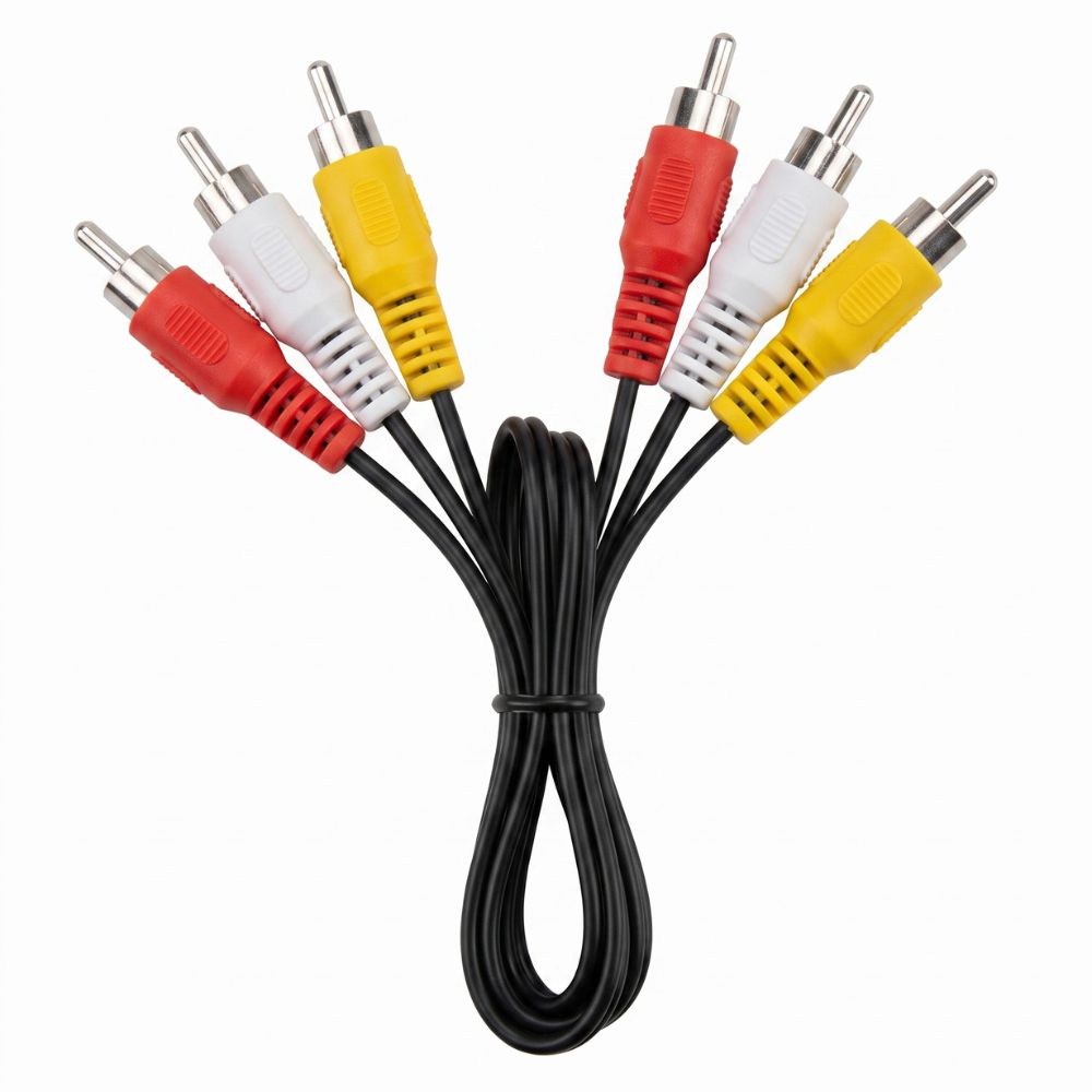 Cabo RCA Áudio e Vídeo AV para TV, DVD, Receptor e Equipamentos Compatíveis