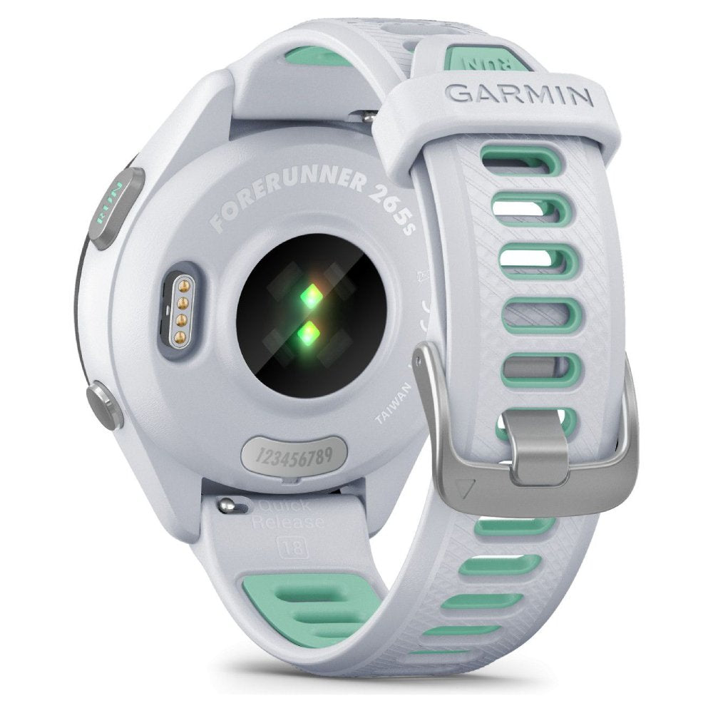 Smartwatch Garmin Forerunner 265S 42mm AMOLED GPS Wi-Fi Bluetooth, Cinza Claro/Verde Água