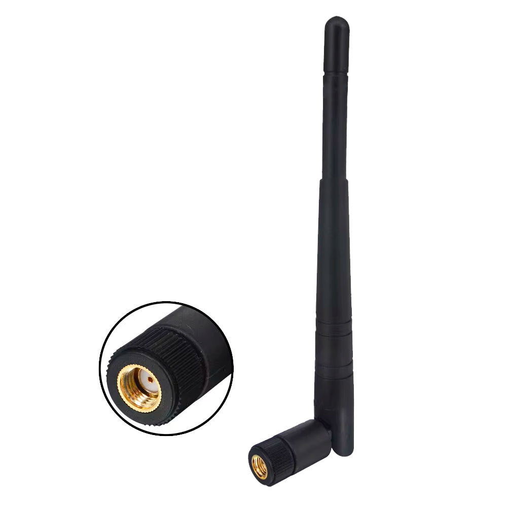 Antena Wi-Fi Sem Fio 2.4 GHz 5dBi RP SMA Macho 19cm - Preto