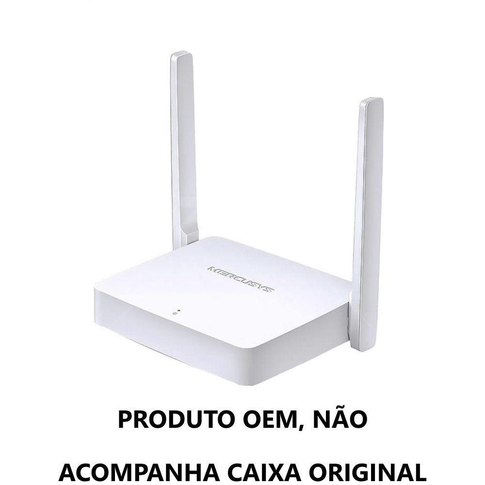Roteador Mercusys MW301R Wireless Wi-Fi 4 Fast Ethernet  N 300Mbps Duas antenas de 5dBi  OEM S/Caixa