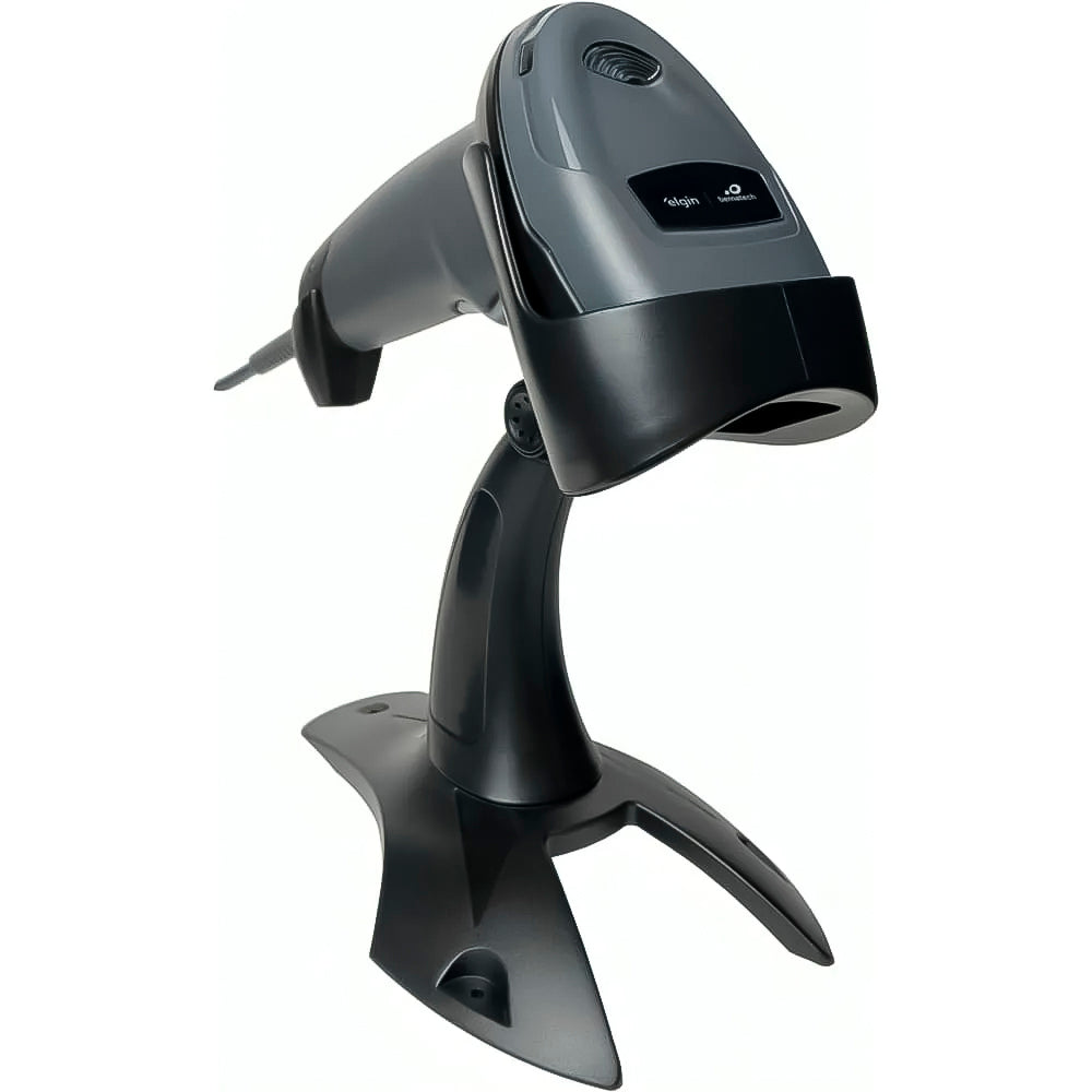 Leitor de Código de Barras BR-520, 1D e 2D, USB, Com Suporte, Elgin - Preto