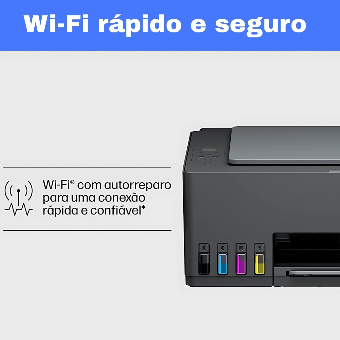 Impressora Multifuncional HP Smart Tank 584 All-in-One, Colorida, Wi-Fi, USB, Bivolt, Preta - 5D1C1A