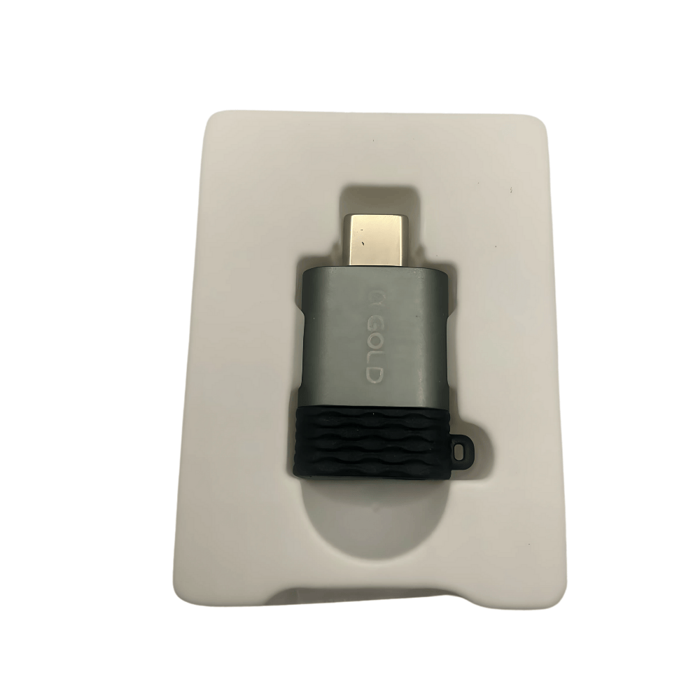 Adaptador OTG USB 3.0 (Fêmea) Para USB-C (Macho), Carga e Dados, CBA-23, A'Gold Pro, Cinza