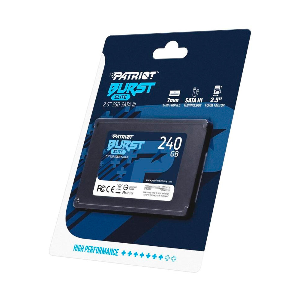 SSD 240GB Patriot Burst Elite 2.5" SATA 3 - PBE240GS25SSDR