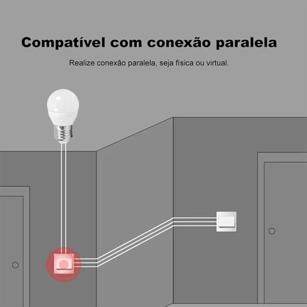 Mini Switch Para Interruptor Inteligente 100-240V, 20A, Compatível Com Google Assistant e Alexa- APP Cozy Life