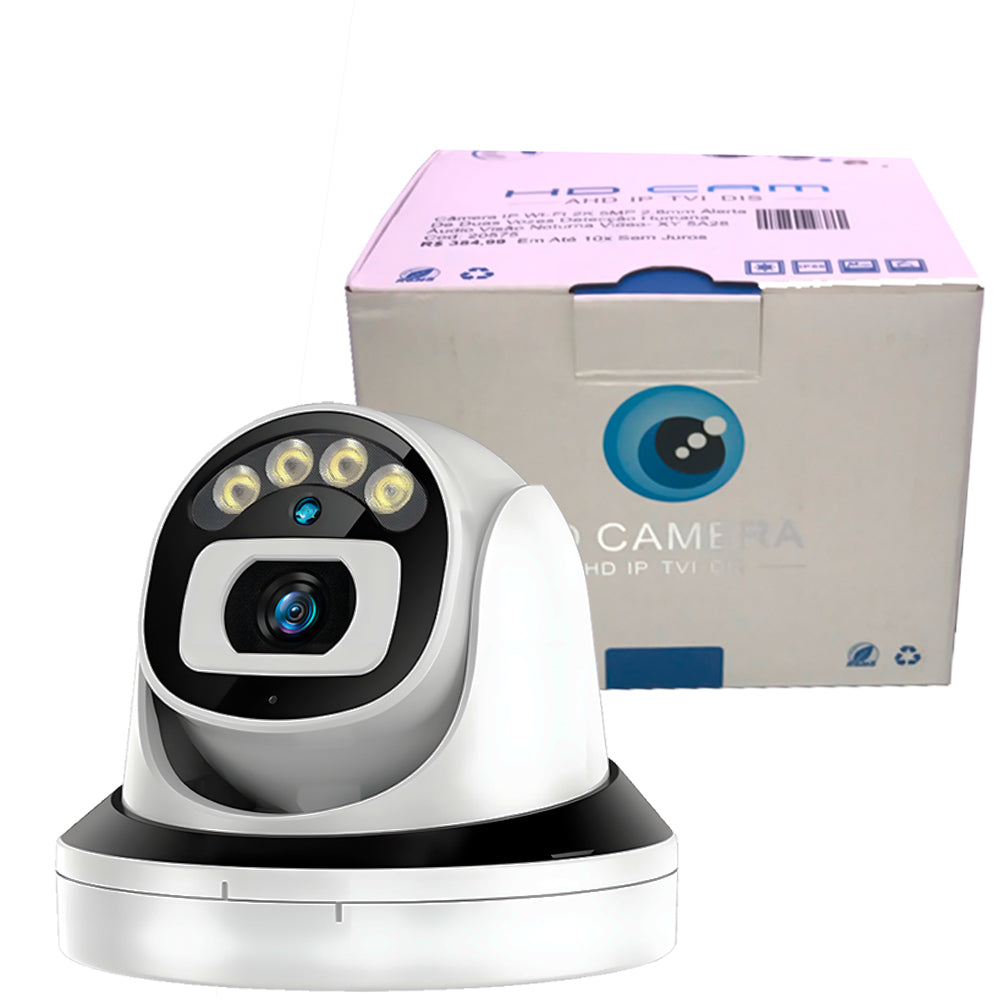 Câmera IP WI-FI 2K 5MP 2.8mm Alerta De Duas Vozes Detecção Humana Áudio Visão Noturna Video- XY 5A28