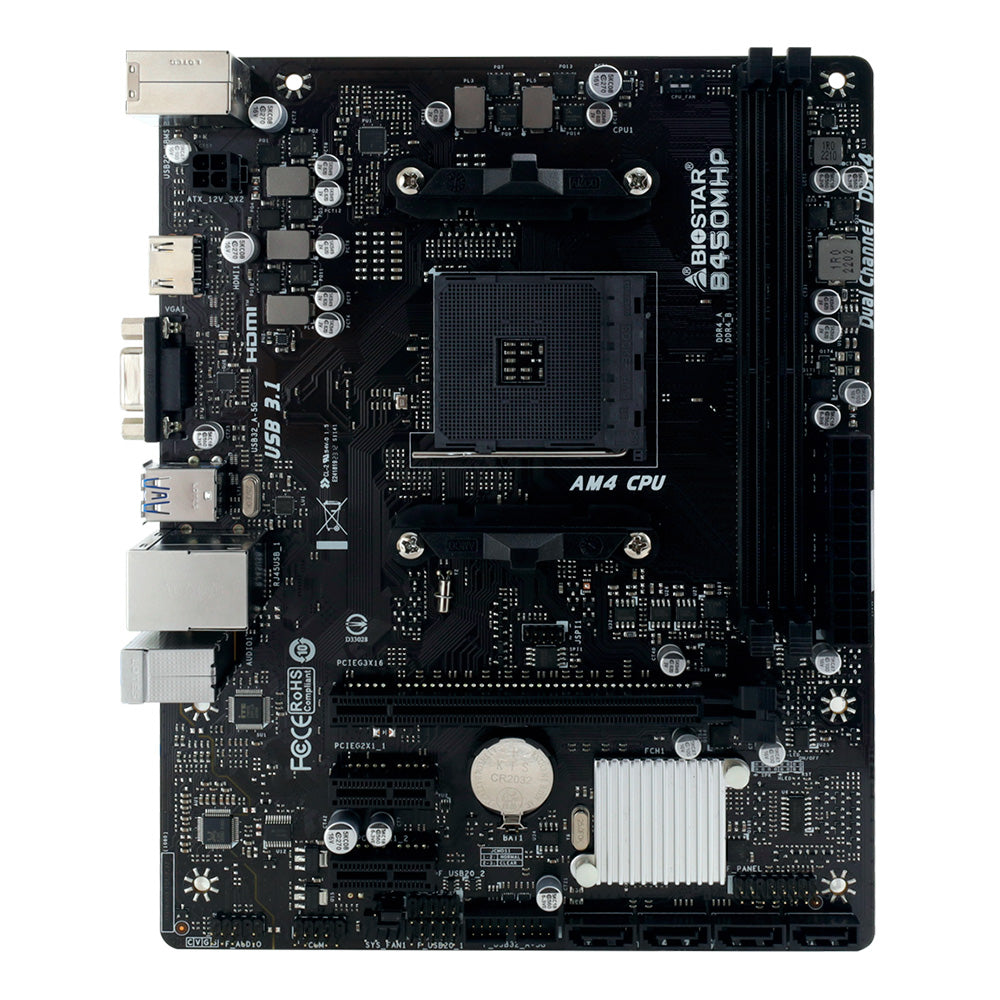 Placa Mãe Biostar B450MHP Ver. 6.3 Chipset B450 AMD AM4 Matx DDR4