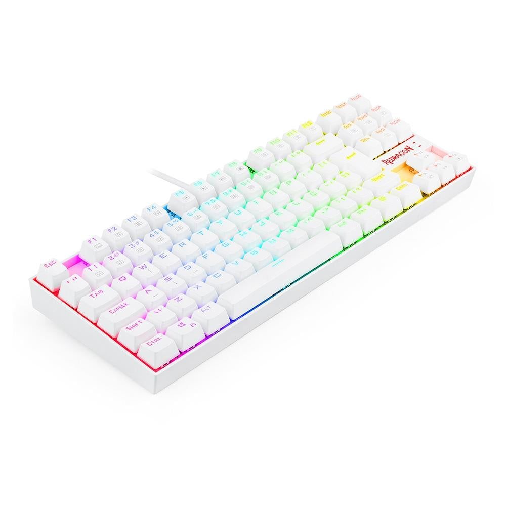 Teclado Mecânico Gamer Redragon Kumara, RGB, Switch Outemu Red, ABNT2, Branco - K552W-RGB (PT-RED
