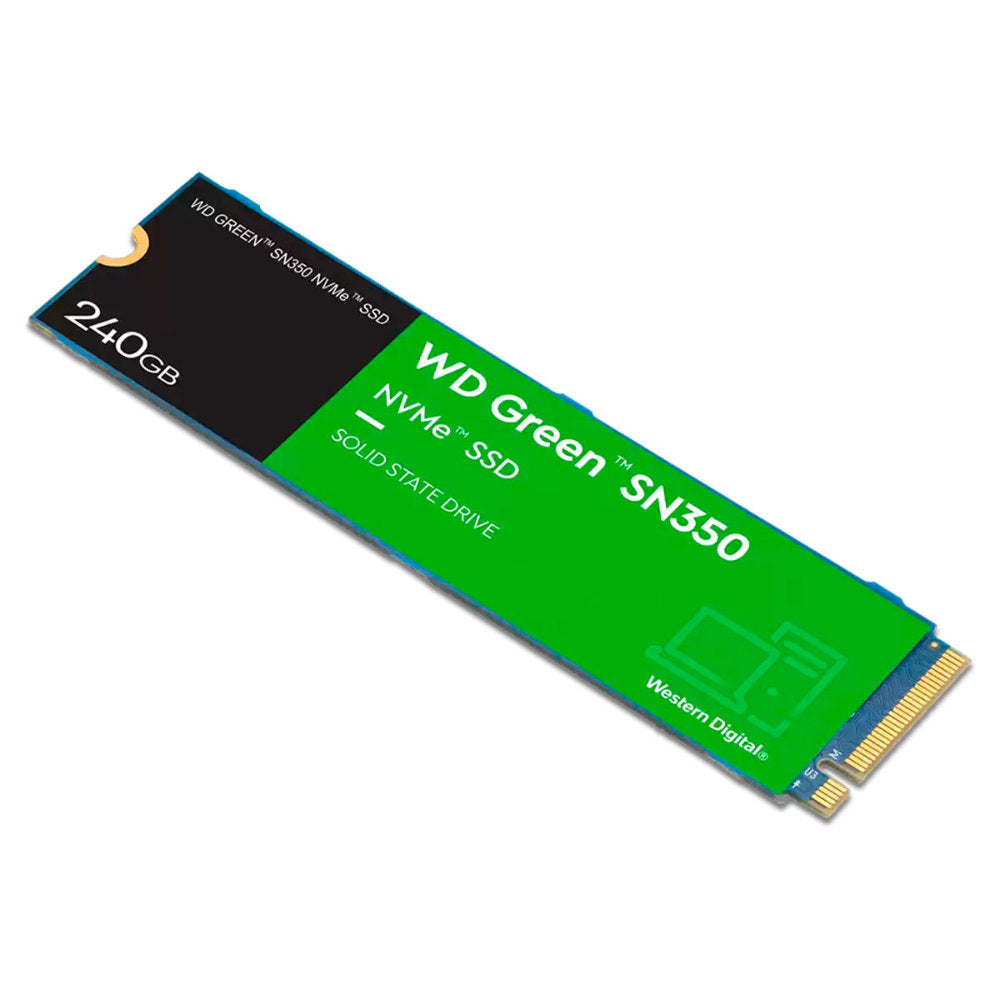 SSD M.2 Nvme 240GB, Western Digital, WD GREEN, 2280 SN350 PCIe Leitura: 2400MB/s e Gravação: 1650MB/s - WDS240G2G0C