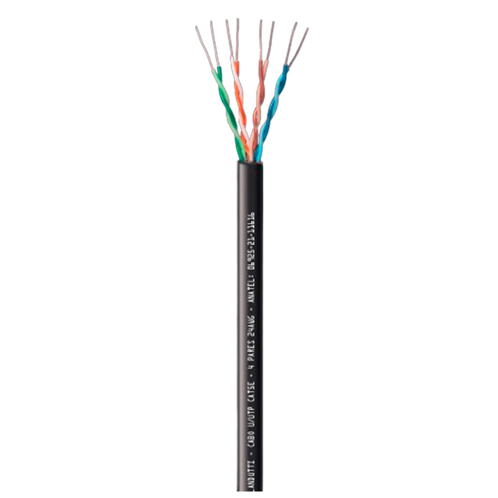 Caixa de Cabo De Rede Landutti Upt Cat5E 100% Cobre, 305 Metros, Condutti, Preto