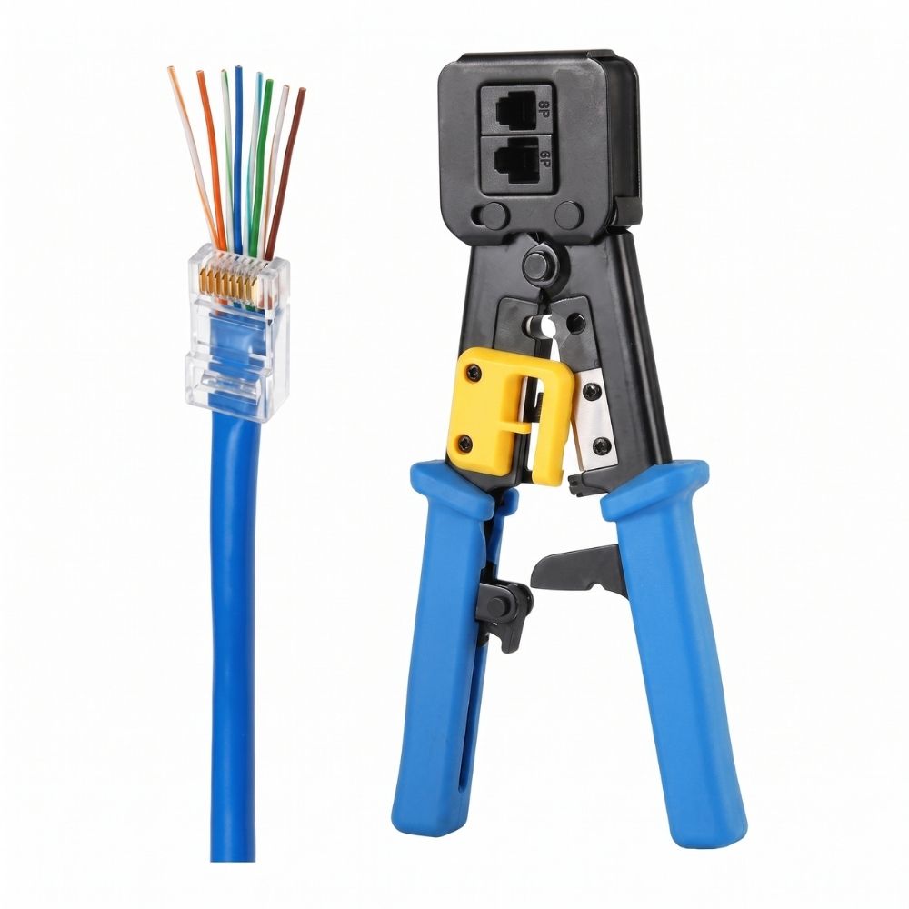 Alicate De Crimpar Cabo Rj12 Rj45 Conector Vazado EZ 6p 8p