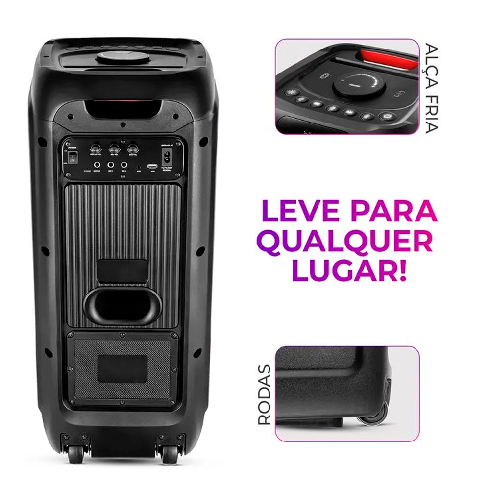 Caixa de Som Aiwa PartyBox PB-01 Bluetooth 200W Bivolt Preta AWS-PB-01