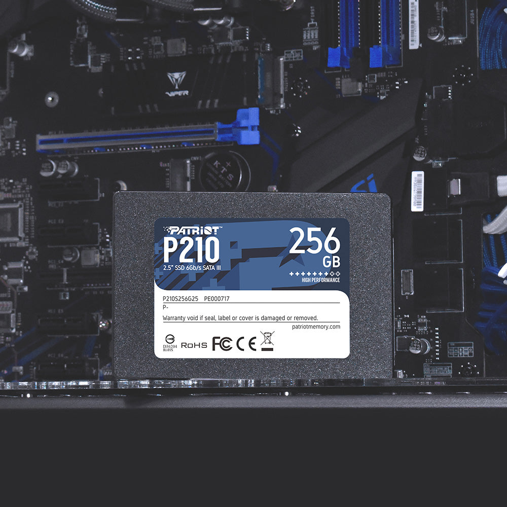 SSD Patriot 256GB, P210, Sata III 6GB/s, Leitura 500MB/s, Gravacao 400MB/s, P210S256G25