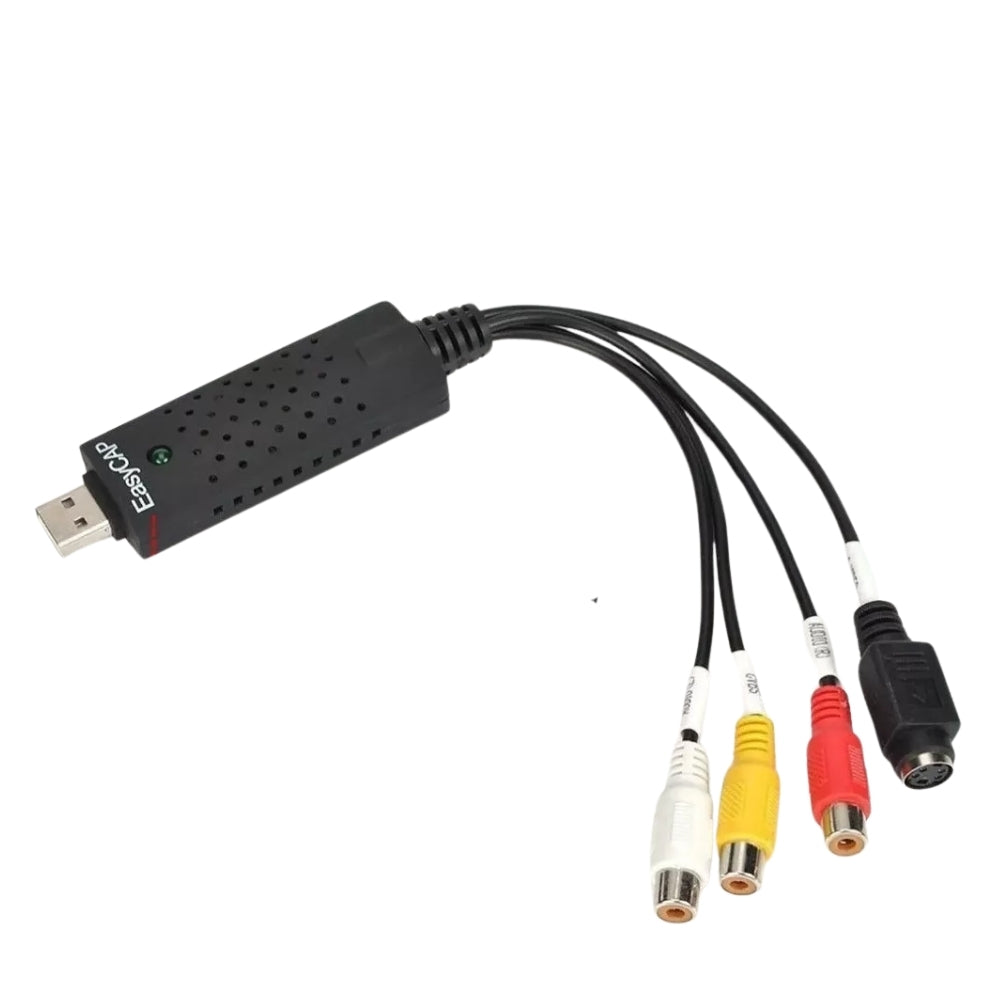 Placa de Captura FY-707 USB 2.0 - Áudio e Vídeo DVR com Entrada S-Vídeo e RCA para Digitalização