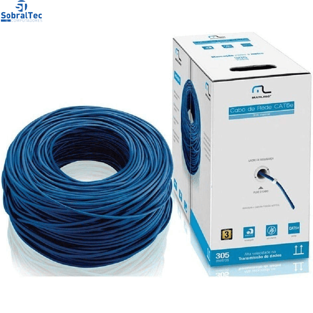Caixa de Cabo de Rede Utp Cat5 Box 305m 24awg Multilaser