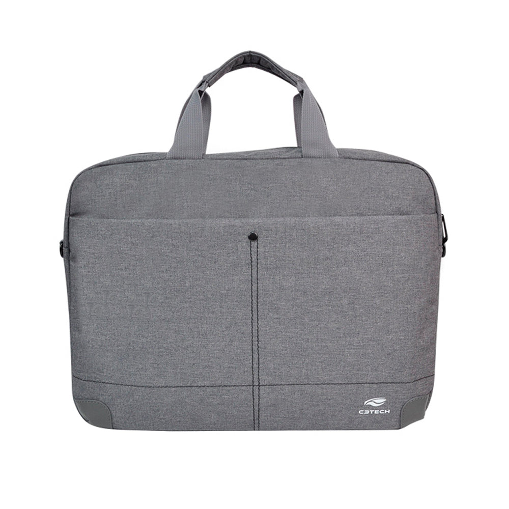 Case Para Notebook 15.6", Com Bolsos e Alça, C3Tech ML-50GY - Cinza
