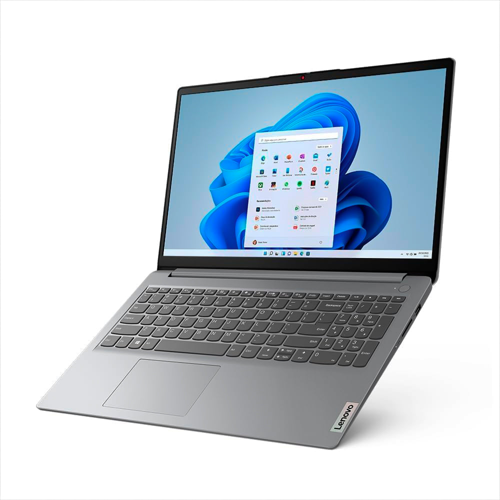 Notebook Lenovo Ultrafino Ideapad 1, Core i3-1215U, 8GB, 256GB SSD, Windows Home, 15.6 Polegadas - 82VY000SBR