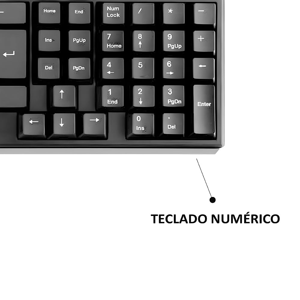 Teclado USB Básico Slim Laser PT TC193BU, Cabo 1.2 Metros, Multilaser, TC193BU
