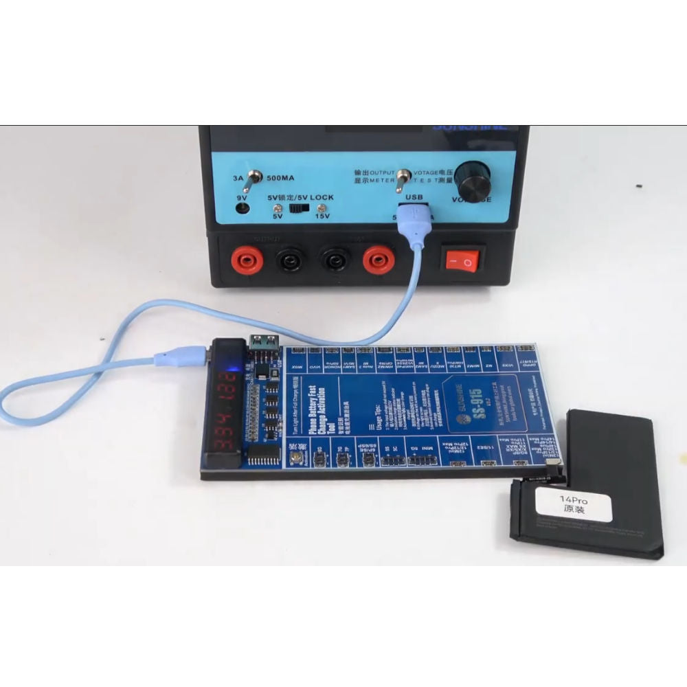 Placa para Ativação de Bateria Sunshine V8.0 SS-915, Para iPhone e Android, Display LED