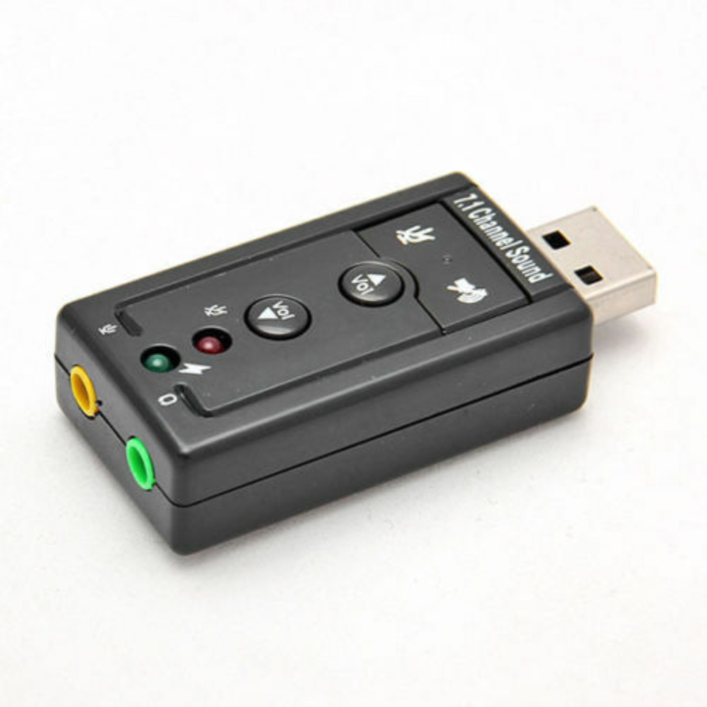 Placa De Som Usb Externa 7.1 Virtual Channel Sound Para Pc e Notebook