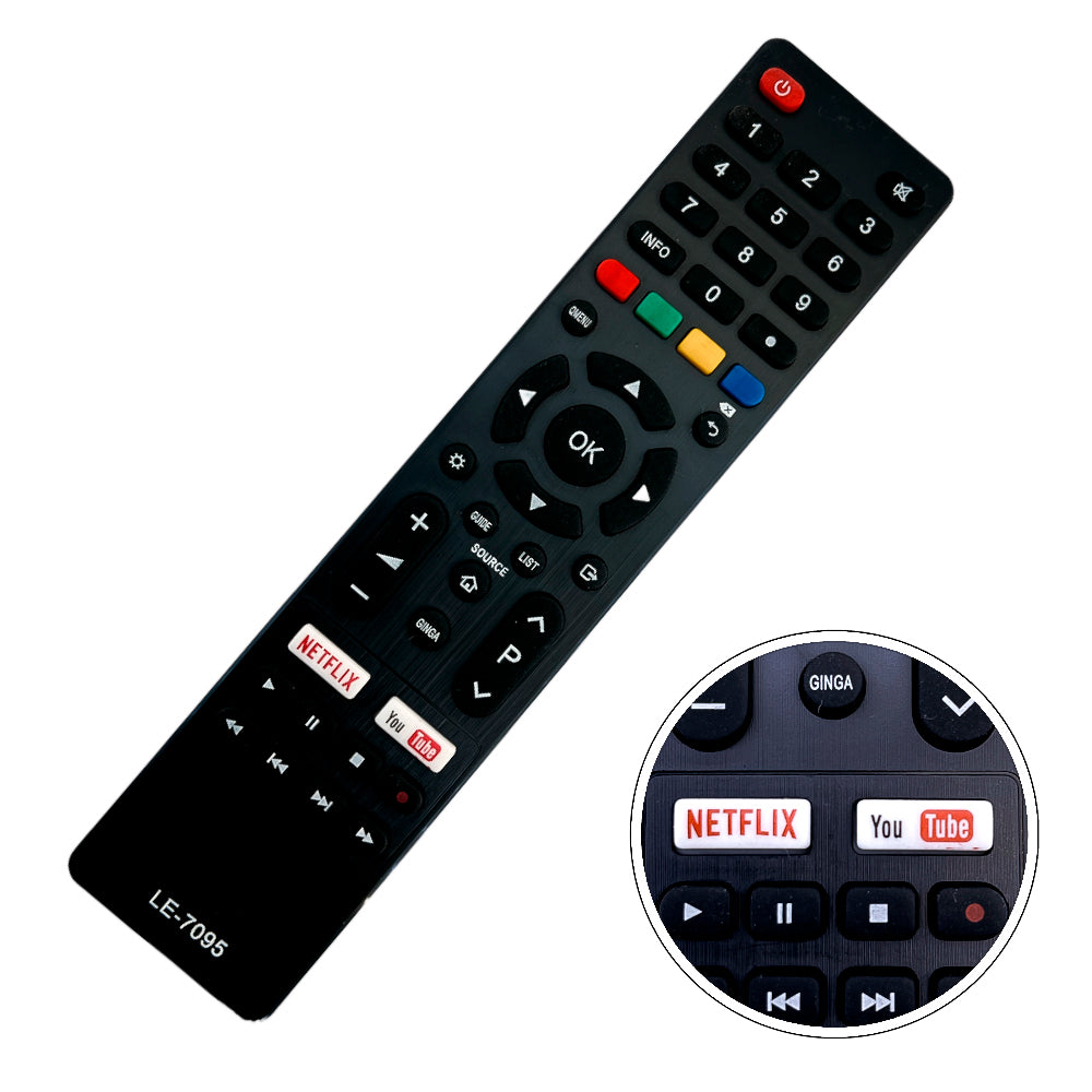 Controle Remoto Philco Smart Tecla Netflix e Youtube Lelong - LE-7095
