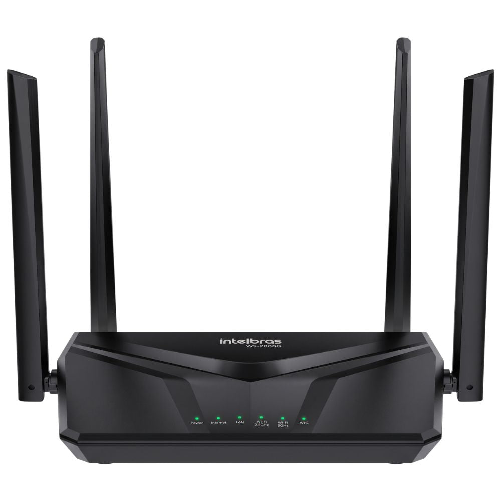 Roteador Wireless W5-1200GS Intelbras Wi-Fi 5 Dual Band Ac1200 Mesh Até 120m² 300 Mbps em 2,4 GHz e 867 Mbps em 5 GHz
