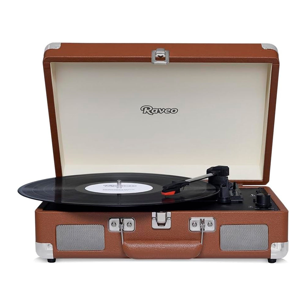 Toca Discos Vitrola Retrô HI FI Raveo Sonetto Chrome, Vinyl, Bluetooth, USB, Aux, Marrom - 26401