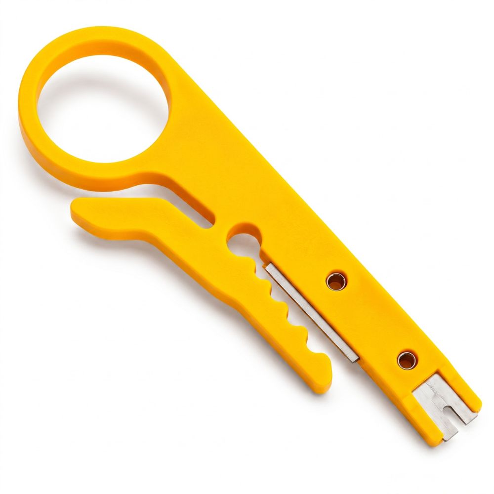 Alicate Multifuncional Para Cabos De Rede RJ45 Descascador E Inseridor Keystone Punch Down