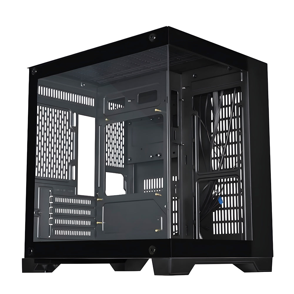 Gabinete Gamer K-Mex Space Aqua CG10-KN, Mini-tower, Lateral de Vidro, Preto, CG10KNRH001CB0X