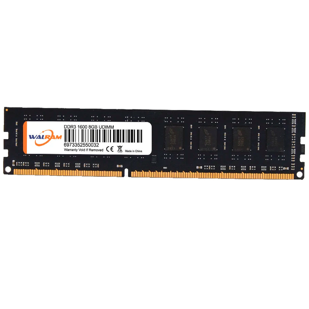 Memória RAM Desktop 8GB DDR3 1600MHz U-DIMM Walram - Preta