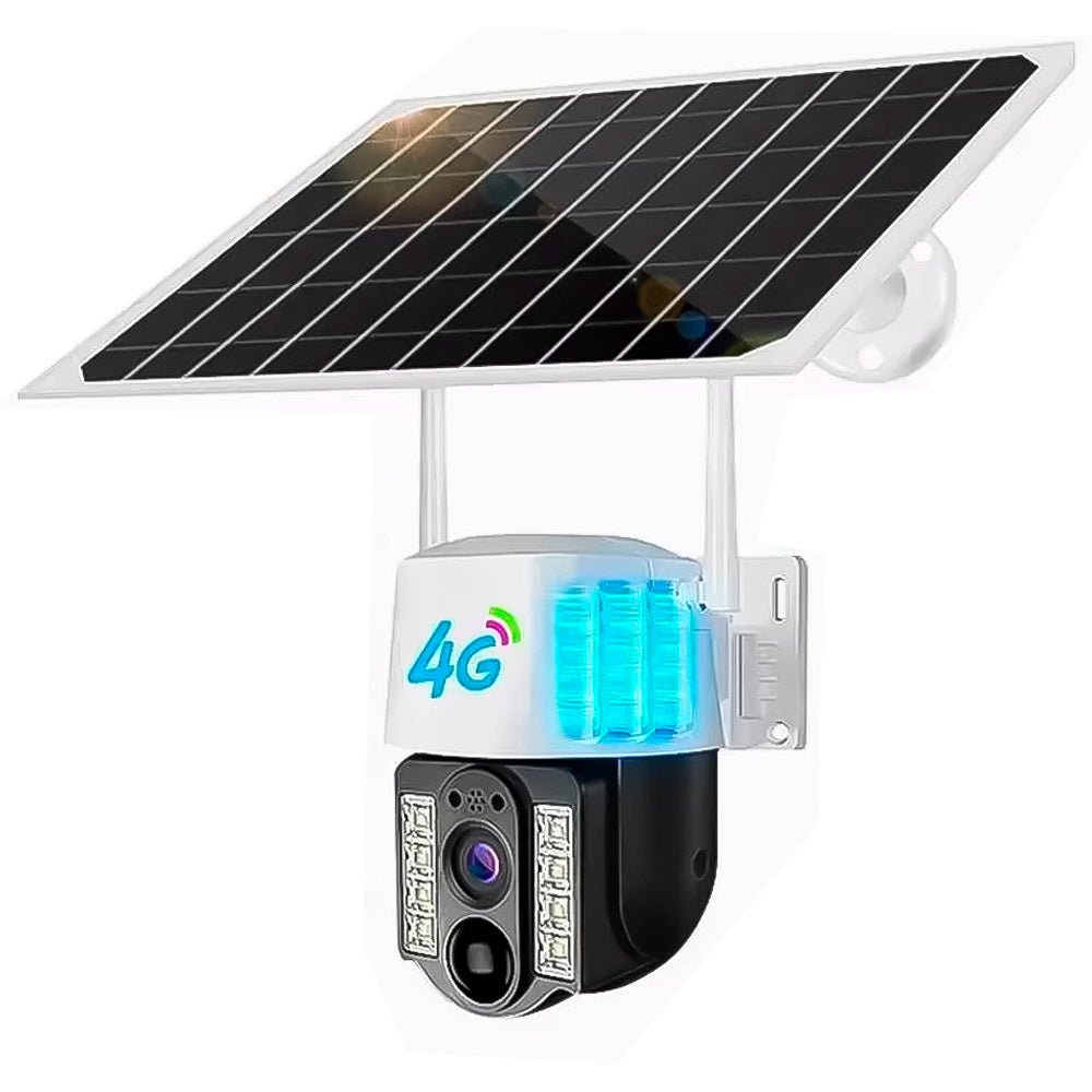 Câmera de Segurança IP Externa Com Paínel Solar, 8MP Full HD, 2.4GHz Wi-Fi, Detector de Movimento, Audio Biderecional