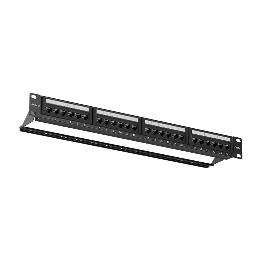 Patch Panel Impact Lan Cat5e 24 Portas, PP524 Intelbras
