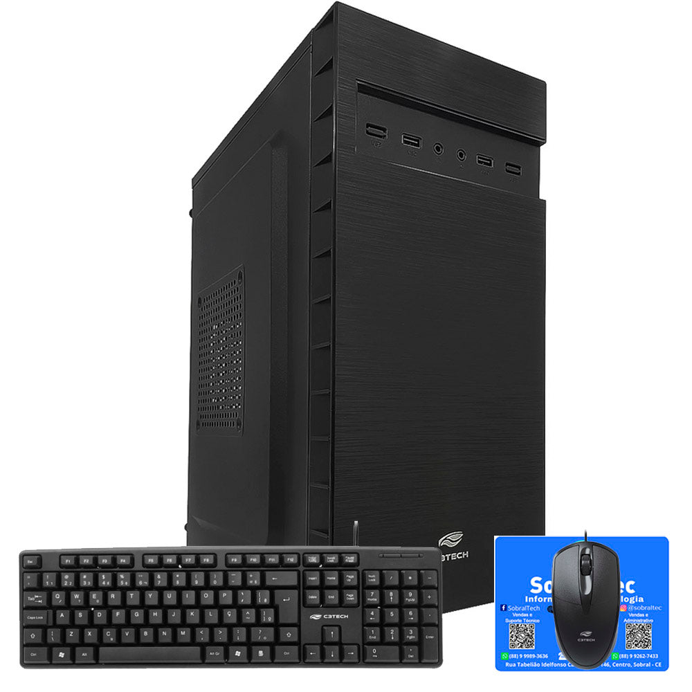 Computador Intel Core i7-3770 3.4Ghz, Ram DDR3 16GB, SSD 480GB, Gab ATX MT-32BK, Teclado Mouse e Cabos