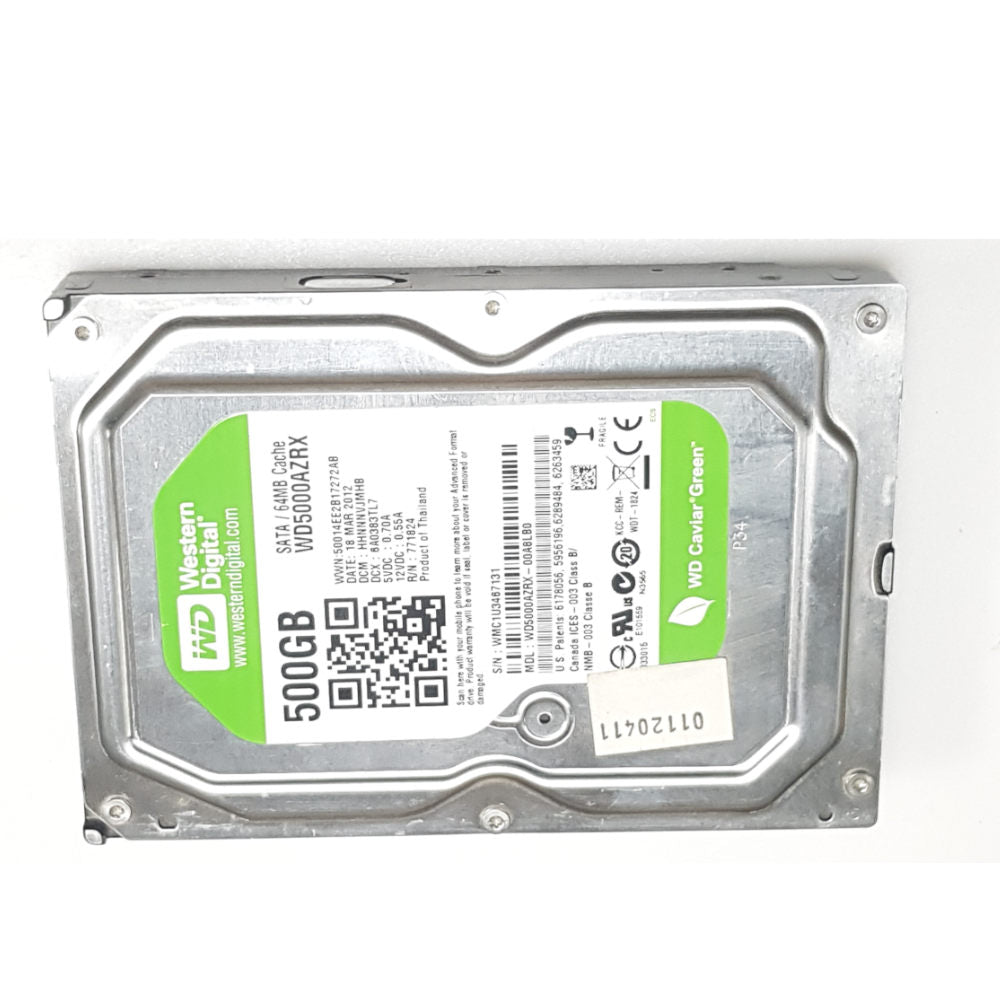HD Interno Desktop WD Caviar Green 500GB SATA 6Gb/s 5400RPM 64MB Cache WD5000AZRX 3.5"