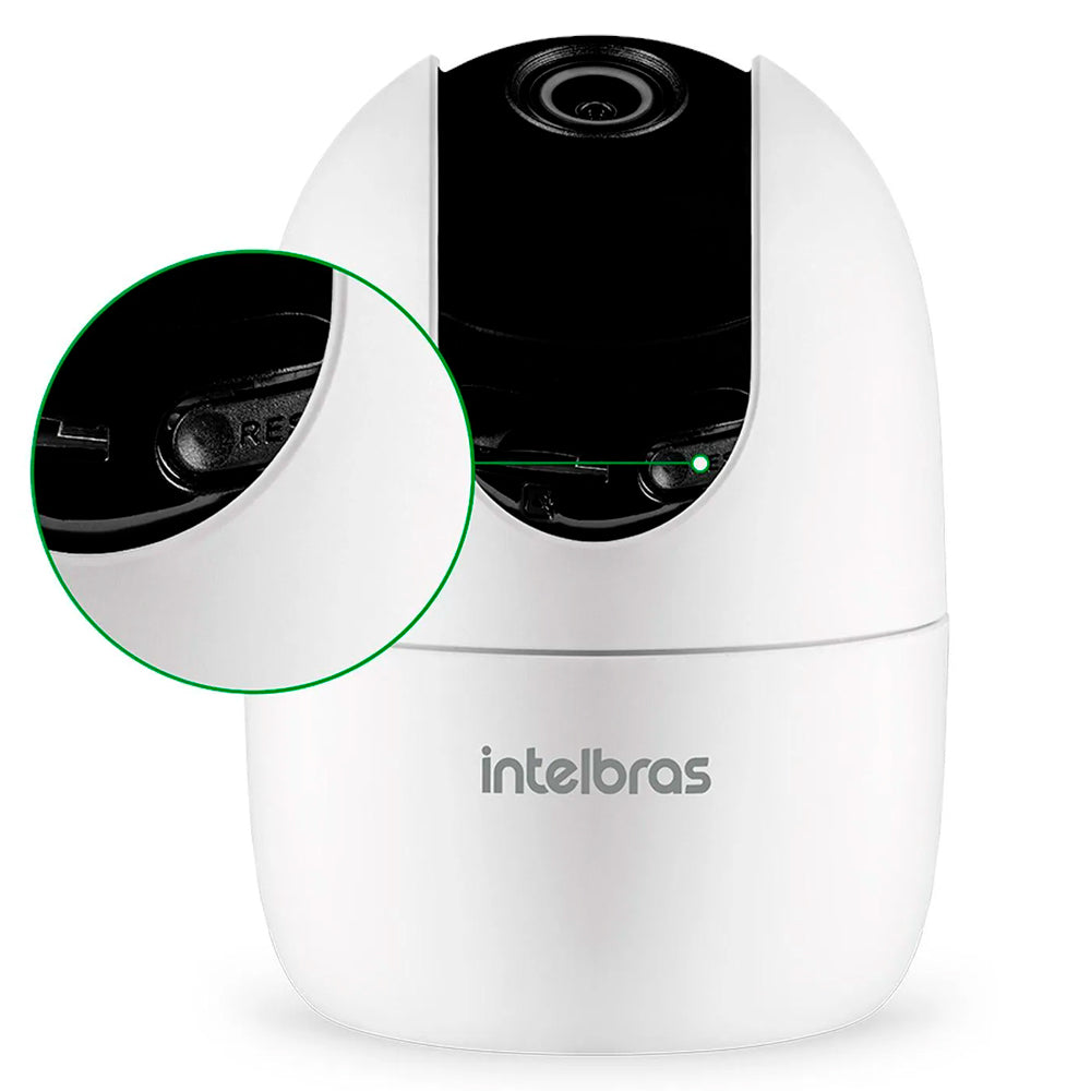 Câmera de Segurança Intelbras IP, iM4 C, Wi-Fi, Full HD, Visão 360 Graus, Compatível com Alexa, Google e Mibo, Branca