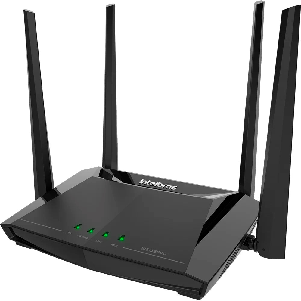 Roteador Wifi 5 Repetidor Wireless Intelbras Wi-Force W5-1200G Dual Band AC1200 Gigabit Plano Acima 100Mbps, Até 120m²