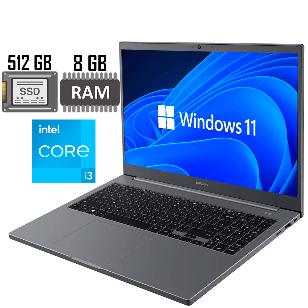 Notebook Samsung Book 11ª Ger.- Intel Core i3-1115G4-Tela 15,6" Full HD - Ram 8GB-SSD 512GB - Windows 11 - NP550XDAKV3BR