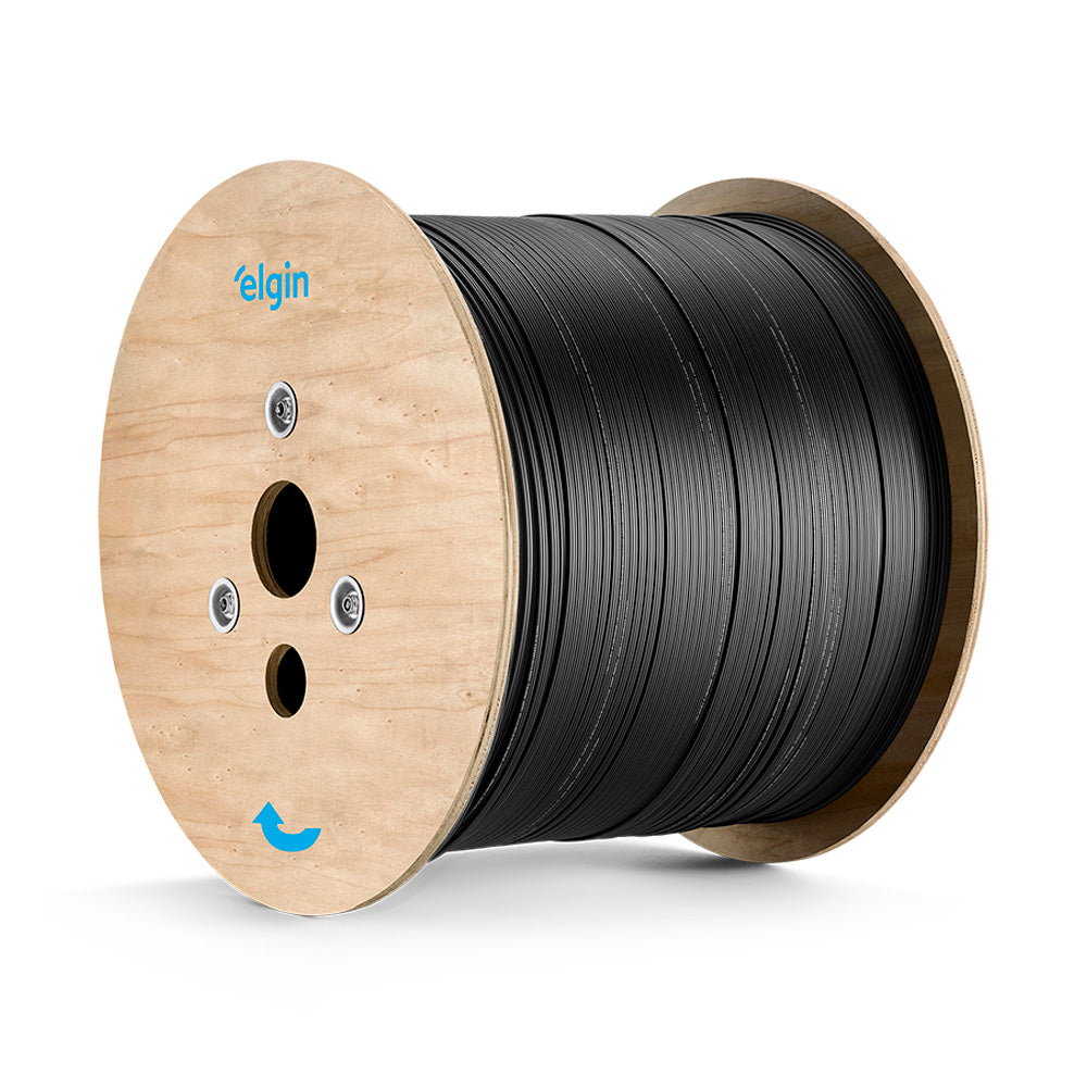 Cabo de Fibra Óptica AS Drop Monomodo Elgin Bobina 1km Elgin 46RFBRDP011K