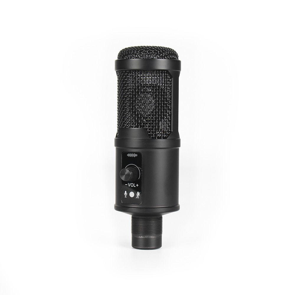 Microfone Streaming USB MI-50BK C3Tech, Condensador Cardioide para Streaming, Podcast e PC, com Tripé