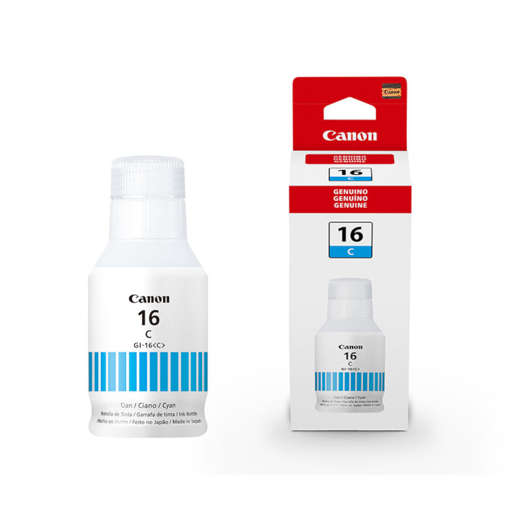 Refil de Tinta Canon GI-16 Ciano Original 135ml para GX5010, GX6010 e GX7010