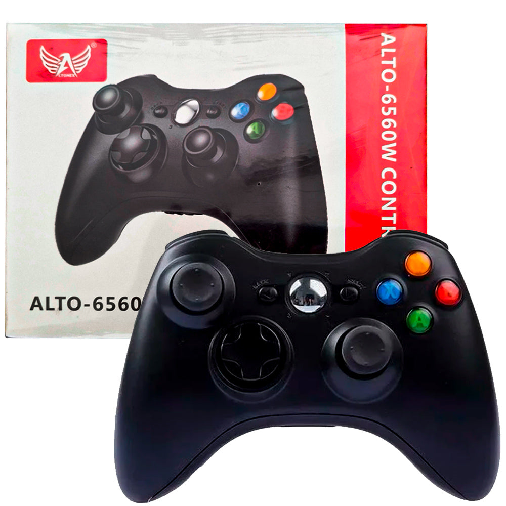 Controle Sem Fio para Xbox 360, Compatível com PC, Sistema de Vibração, Altomex 6560W