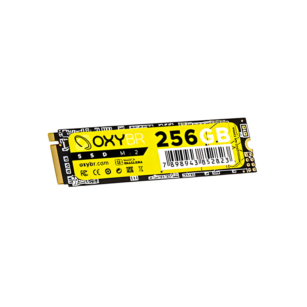 SSD M.2 NVMe 256GB OxyBR, Leitura 2.400MB/s, Gravação 1.700MB/s, OXYBRNVME4/256, 3D NAND TLC, S.M.A.R.T