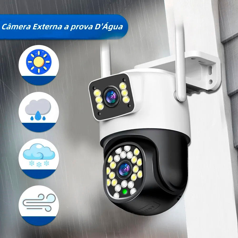 Câmera De Segurança Dupla IP Wi-Fi, Giratória, Visão Noturna, P2P, BD-JQ968AH, Detecção Facial, Youosee, 4MP, 12V/2A 3.6
