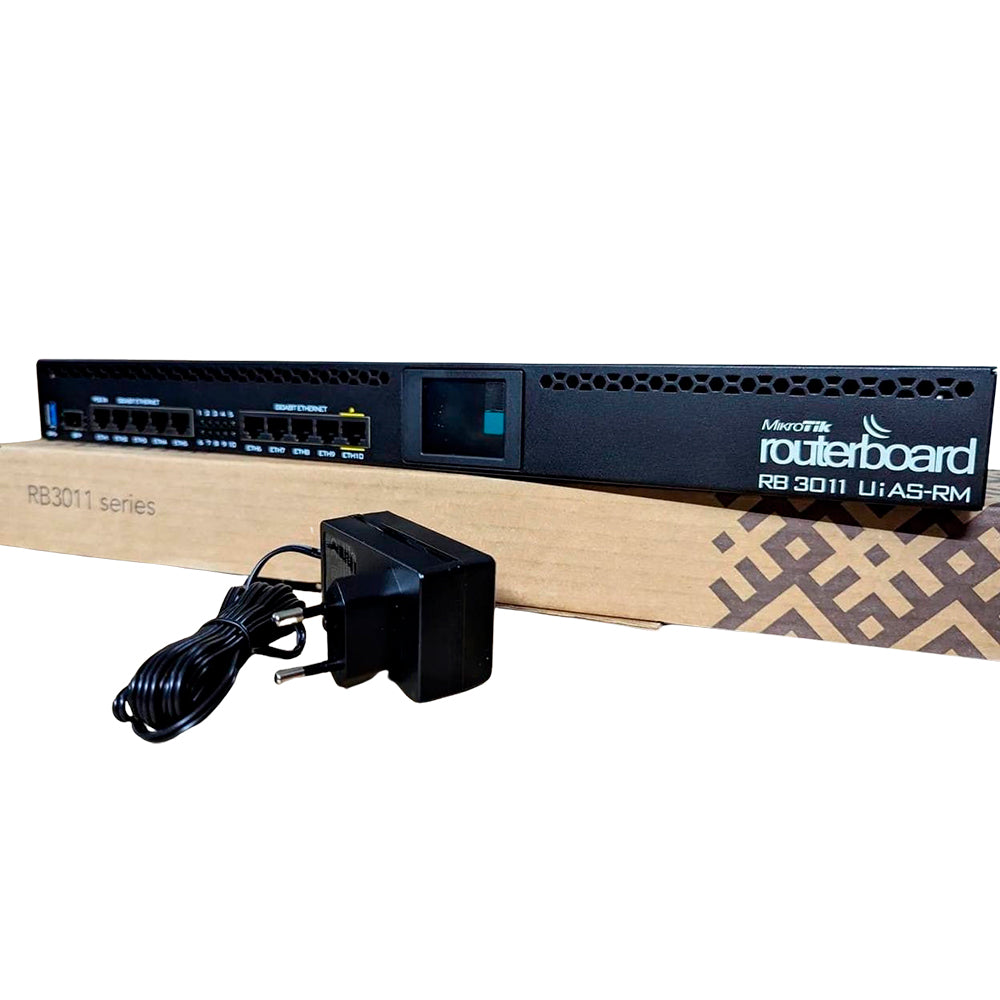 Routerboard Mikrotik RB3011UIAS-RM BR L5 Com 10 Portas GIGABIT + Porta SFP Fibra óptica