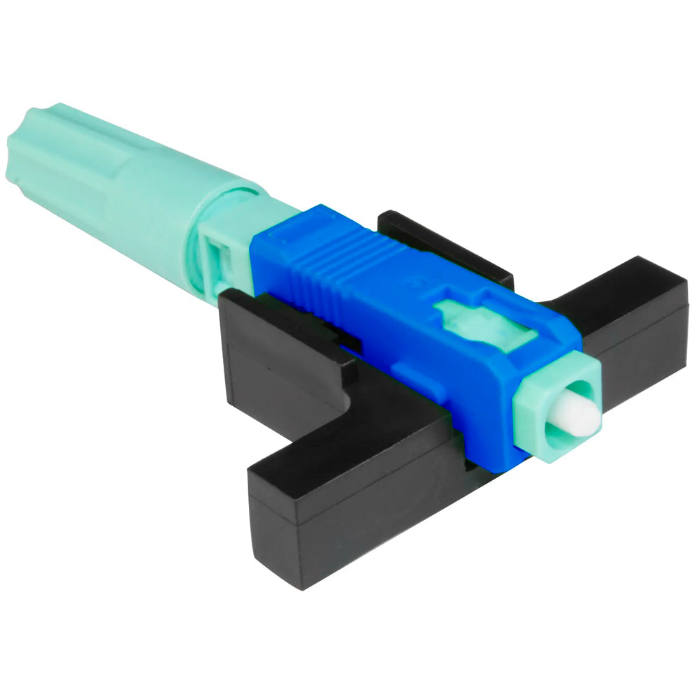 Conector de Campo Para Fibra Óptica, Tipo Fast, Rosca, SC/UPC, Azul