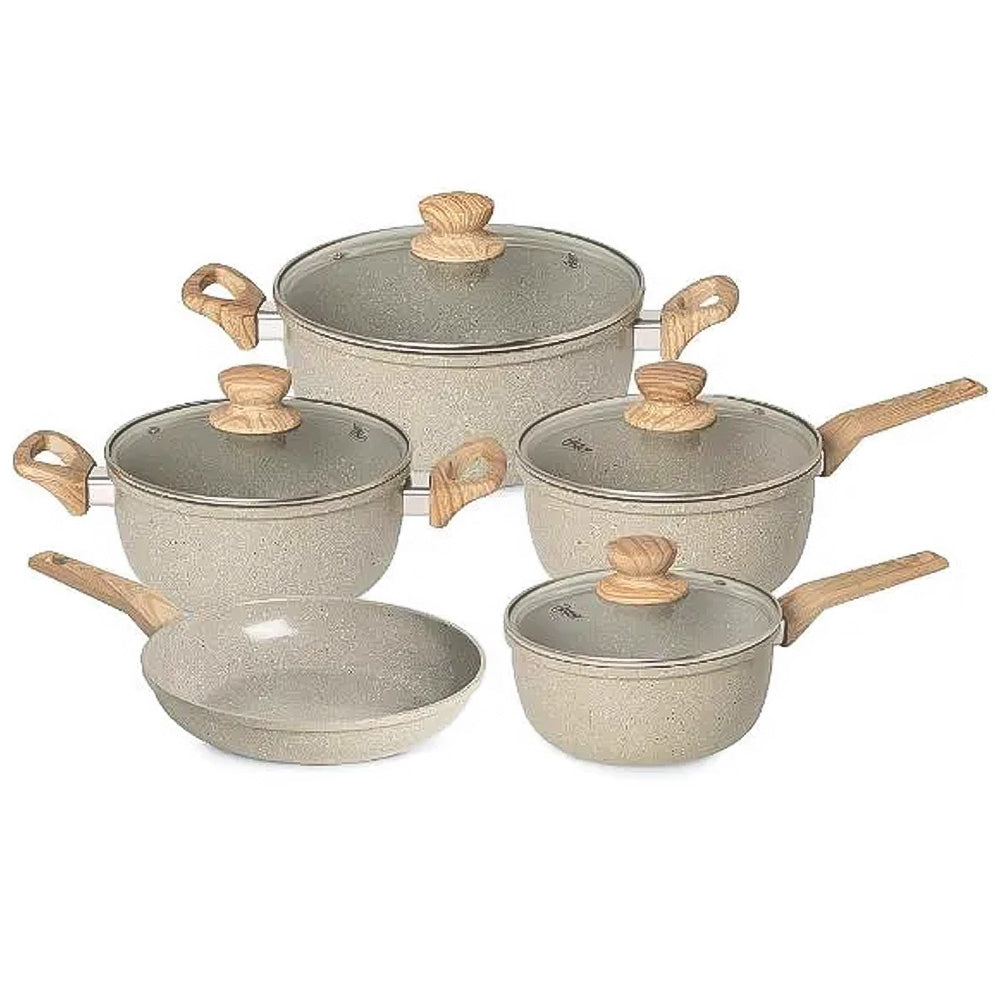 Conjunto de Panelas Oster Marble Eddition - 5 peças Cinza Dust