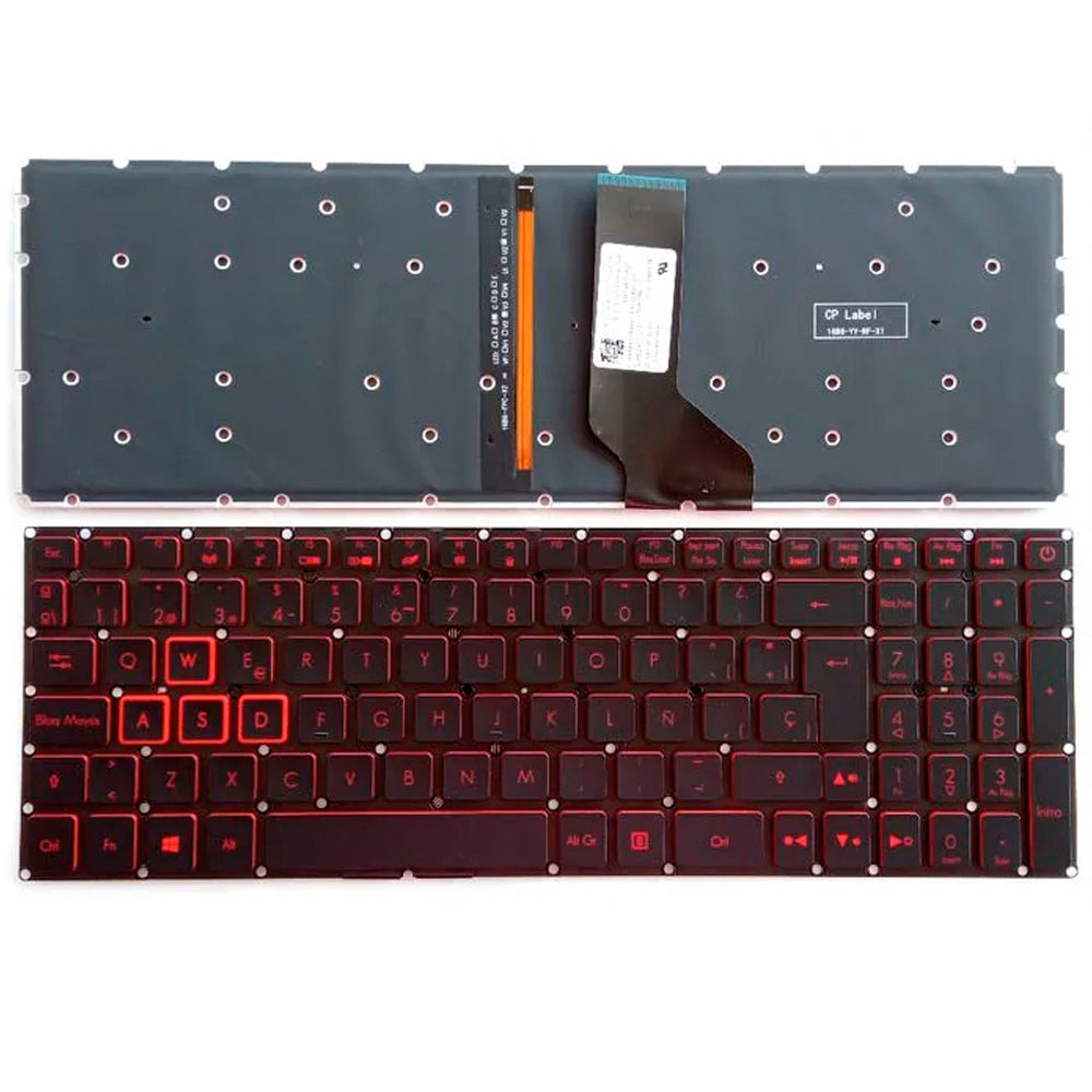 Teclado Para Notebook Compatível Com Acer Nitro AN515,AN517, Predator Ph315-53, PN, LG05P-N10BRL1, Preto ABNT2